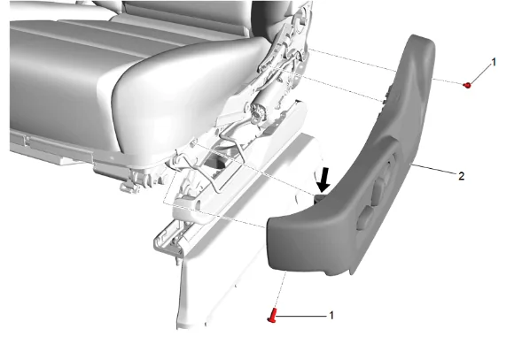 Front Seat Lumbar Switch Replacement — figure 1