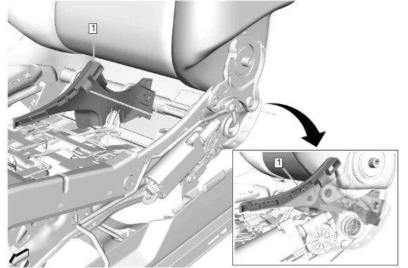 Front Seat Vertical Adjuster Actuator Replacement — figure 2