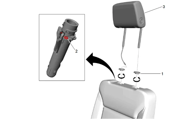 Rear Seat Back Cover and Pad Removal and Installation (40 Percent) — figure 3