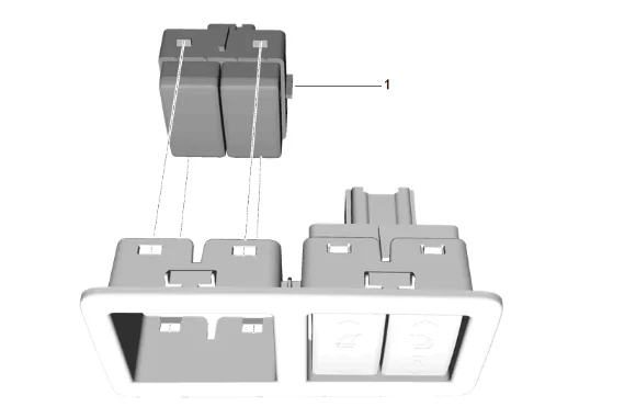 Rear Seat Back Folding Switch Replacement — figure 2