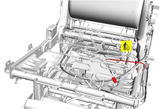 Rear Seat Back Latch Cable Replacement - Inboard (40 Percent, Bucket) — figure 6