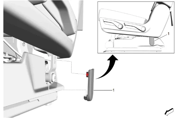 Rear Seat Back Latch Cable Replacement - Inboard (60 Percent) — figure 3