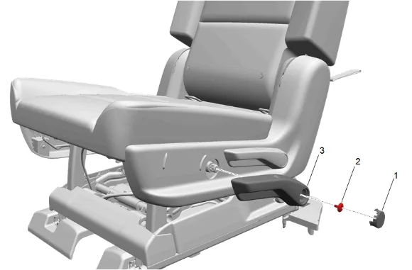 Rear Seat Back Latch Strap Replacement (40 Percent, Bucket) — figure 1