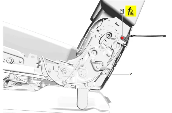 Rear Seat Back Latch Strap Replacement (40 Percent, Bucket) — figure 4