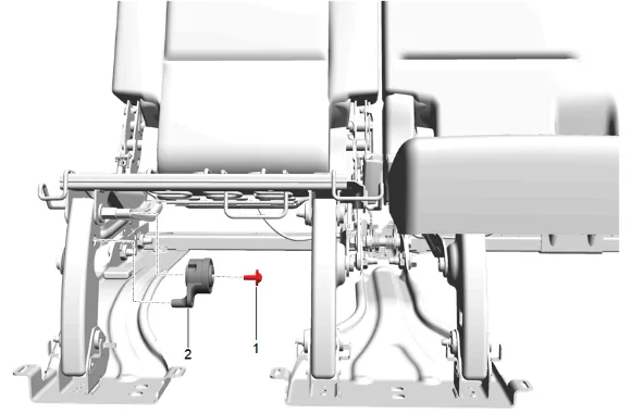 Rear Seat Cushion Frame Dampener Replacement (3rd Row Seat) — figure 2