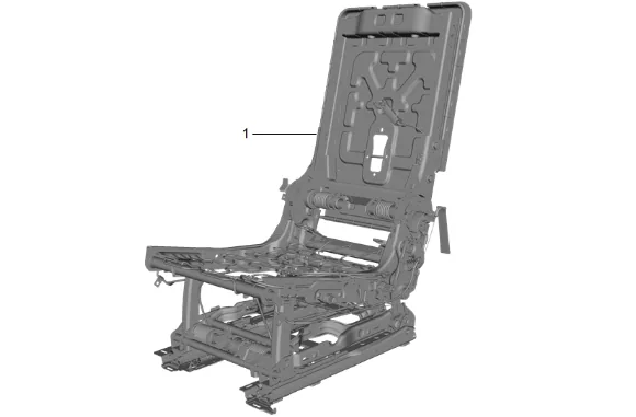 Rear Seat Frame Replacement (40 Percent, Bucket) — figure 25