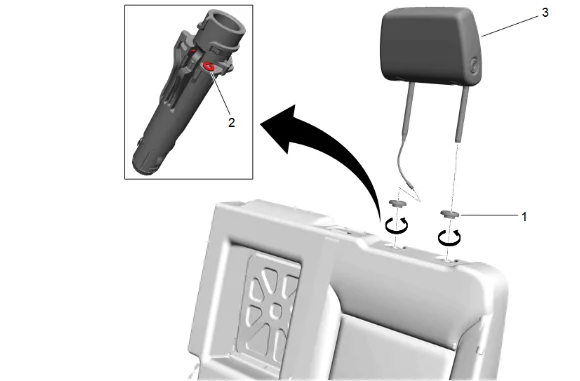 Rear Seat Head Restraint Replacement (60 Percent) — figure 3