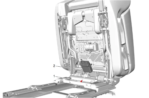 Rear Seat Heater Control Module Bracket Replacement - Right Side — figure 9