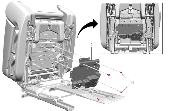 Rear Seat Heater Control Module Bracket Replacement - Right Side — figure 10