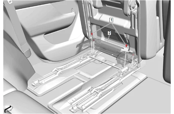 Rear Seat Latch Cable Replacement - Track Release Comfort Adjustment (40 Percent, Bucket) — figure 2