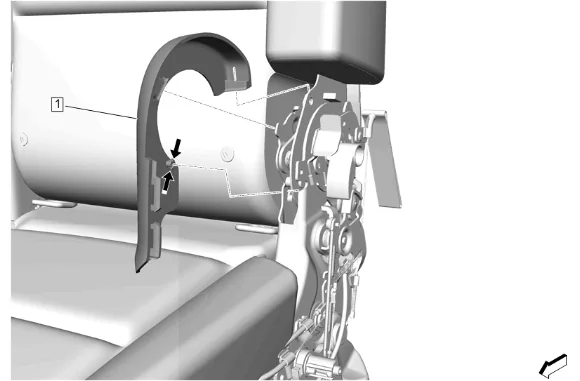 Rear Seat Latch Cable Replacement - Track Release Easy Entry (40 Percent, Bucket) — figure 2