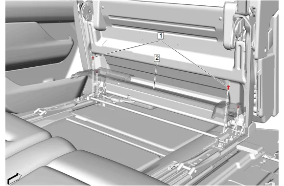 Rear Seat Latch Cable Replacement - Track Release Easy Entry (60 Percent) — figure 4