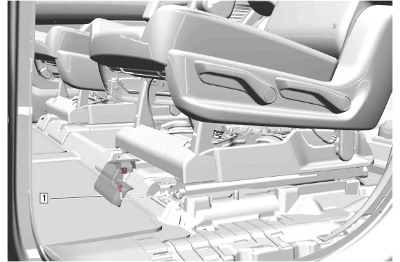 Rear Seat Track Front Outboard Cover Replacement — figure 2