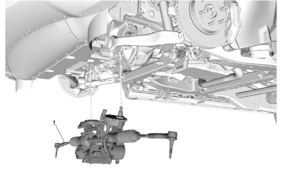 Electric Belt Drive Rack and Pinion Steering Gear Replacement (L84, L87, without RC1) — figure 17