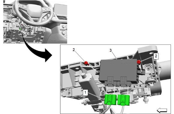 Steering Column Tilt Wheel and Telescope Control Module Replacement — figure 22