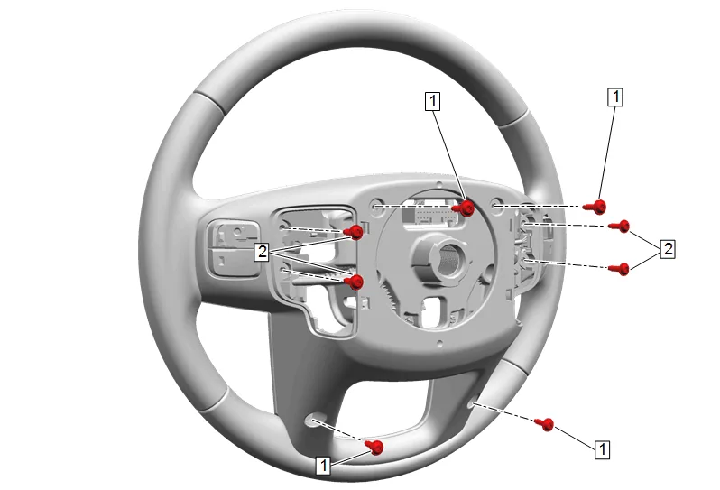 Steering Wheel Spoke Cover Replacement — figure 4