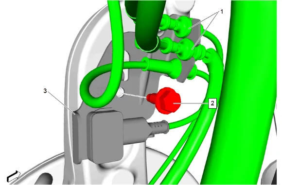 Electronic Suspension Wheel Front Vertical Accelerometer Replacement - Left Side — figure 2