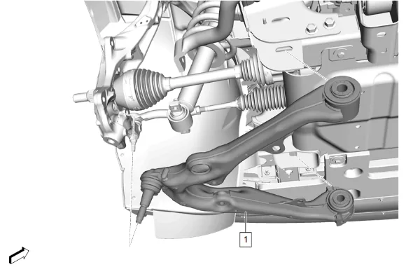 Front Lower Control Arm Replacement (4WD without Z56) — figure 23