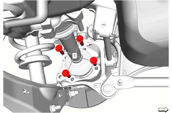 Rear Wheel Hub Replacement (F47, ZW7) — figure 9