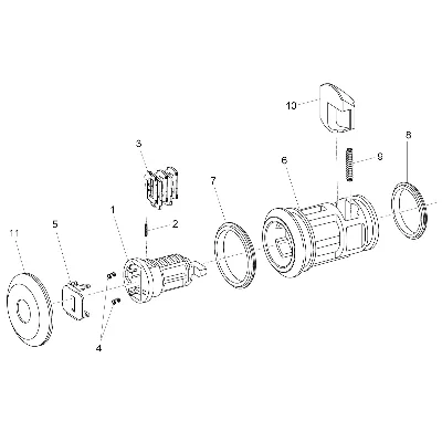 Spare Wheel Hoist Lock Cylinder Replacement — figure 3