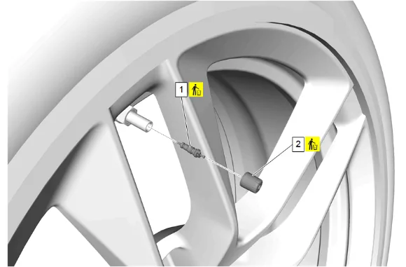 Tire Pressure Indicator Sensor Replacement (Clamp In Style) — figure 1