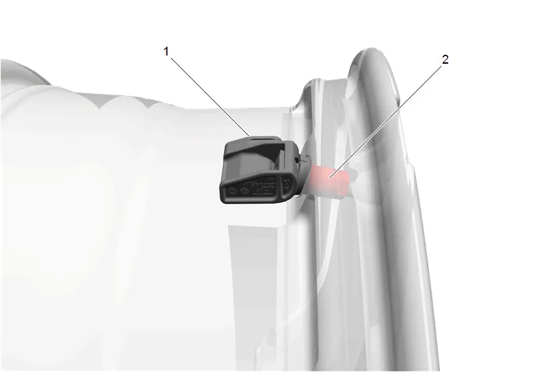 Tire Pressure Indicator Sensor Replacement (Clamp In Style) — figure 4