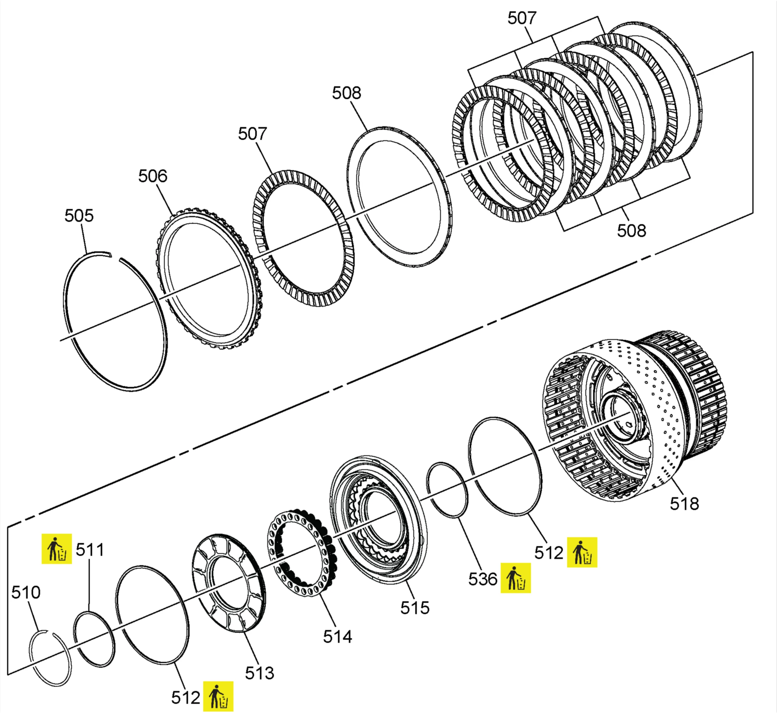 2-3-4-5-7-9-10 Clutch Assembly (1) — figure 1