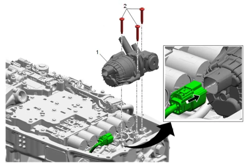 Automatic Transmission Auxiliary Fluid Pump Replacement — figure 4