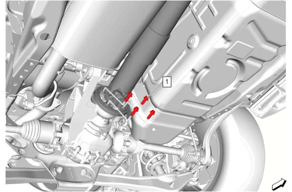 Automatic Transmission Case Extension Replacement (2WD) — figure 1