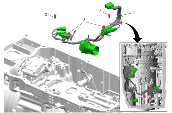 Automatic Transmission Wiring Harness Replacement — figure 9