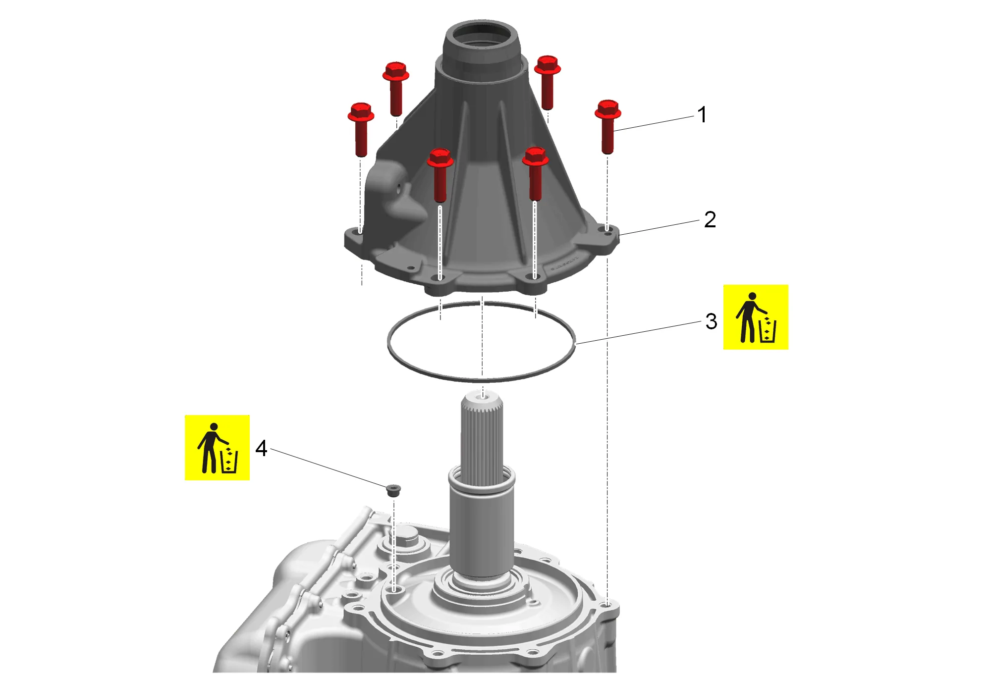 Case Extension Assembly Removal (2WD) — figure 1