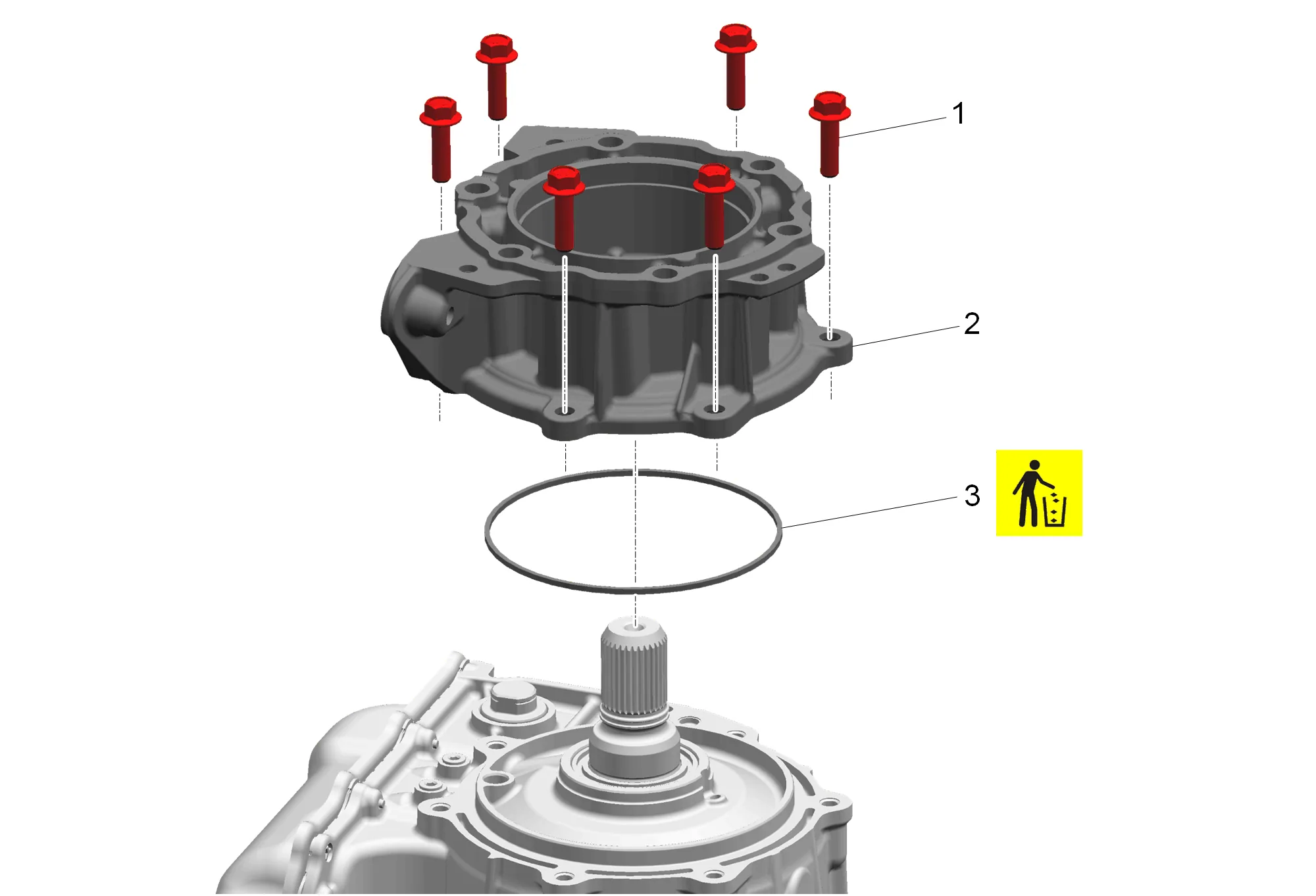 Case Extension Assembly Removal (4WD) — figure 1