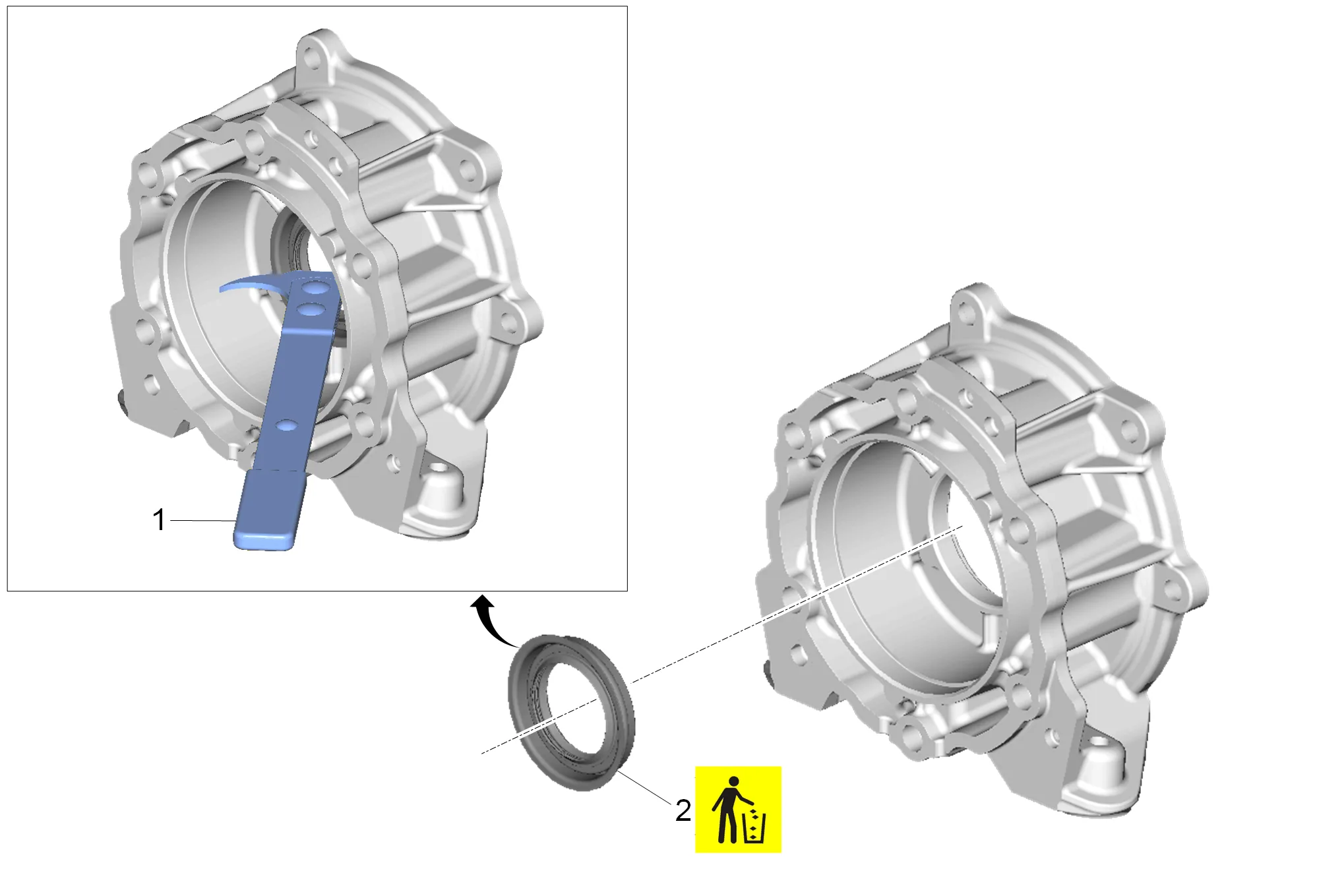 Case Extension Disassemble (4WD) — figure 1