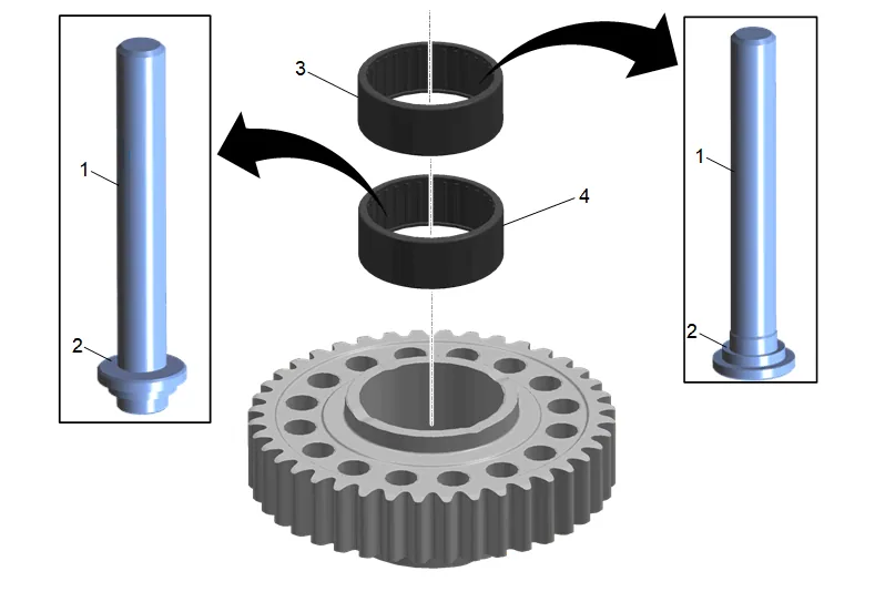 Front Output Shaft Drive Sprocket Bearing Replacement — figure 2
