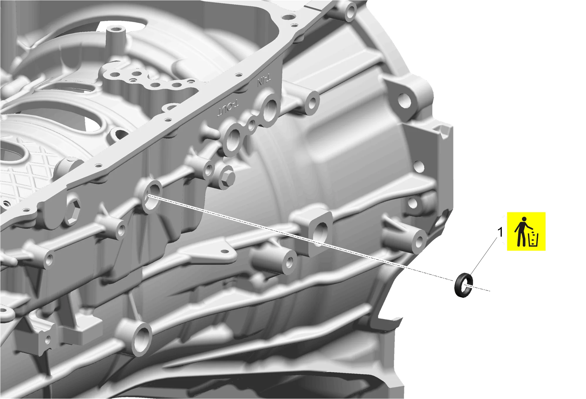 Manual Shift Shaft Seal Removal — figure 1