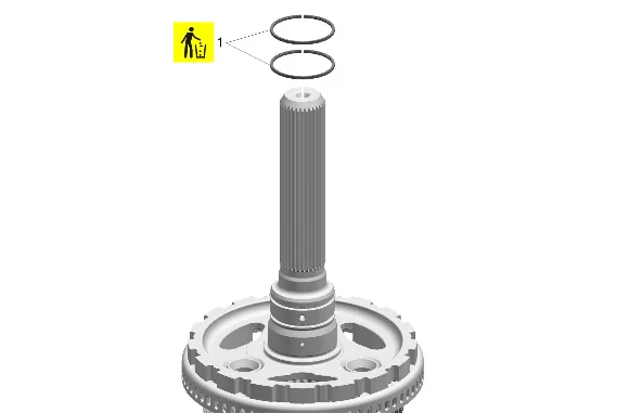 Output Carrier Assembly and Output Carrier Thrust Bearings Installation (2WD) — figure 1