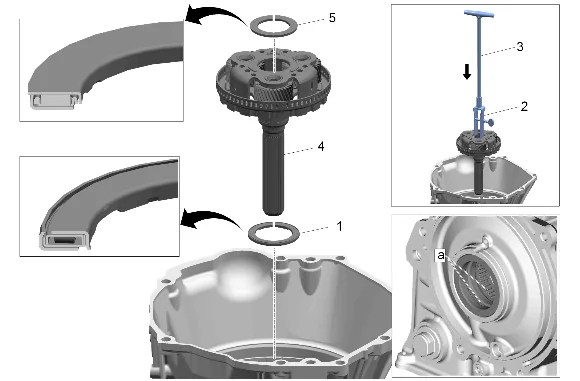 Output Carrier Assembly and Output Carrier Thrust Bearings Installation (2WD) — figure 2