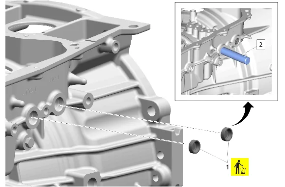 Park Release Lever and Park Pawl Actuator Installation — figure 3
