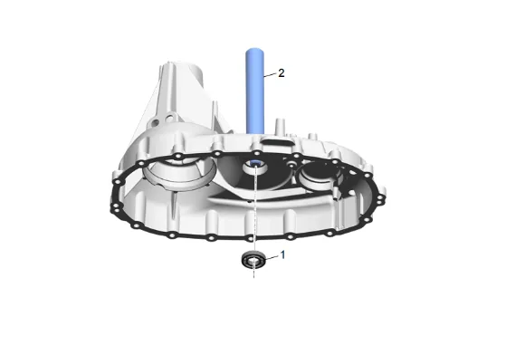 Transfer Case Four Wheel Drive Actuator Lever Shaft Bearing Replacement - Rear (1) — figure 1