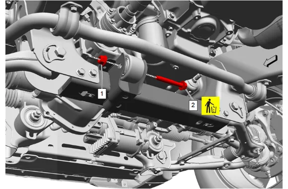 Transmission Fluid Cooler Inlet and Outlet Pipe Replacement — figure 45