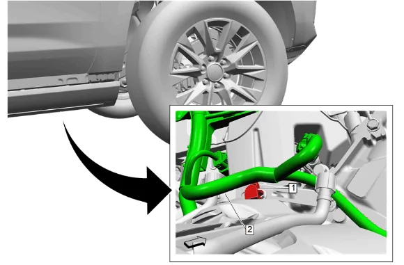 Transmission Vent Hose Clip Bracket Replacement (L84, L87, 2WD without F47) — figure 4